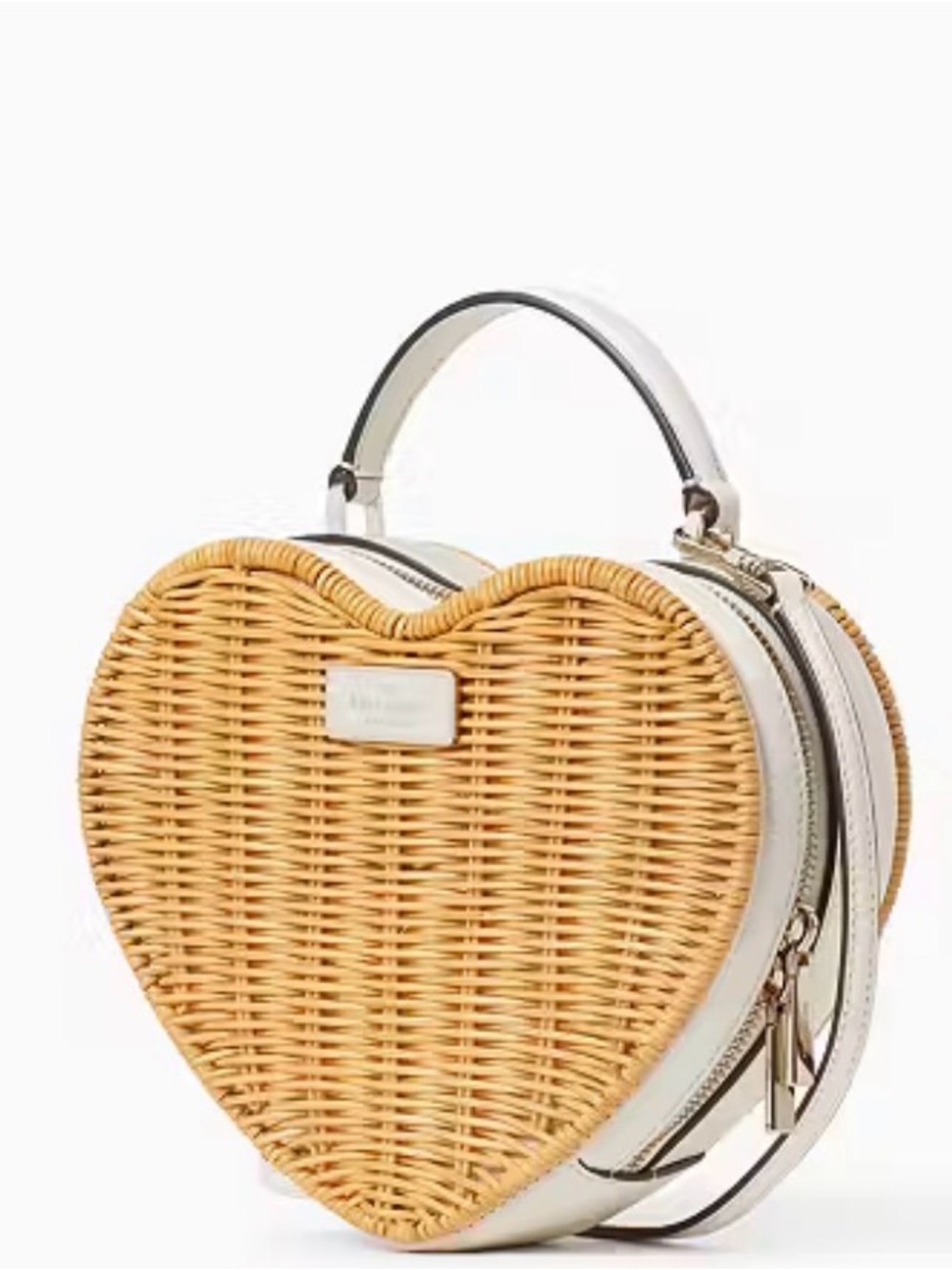 Kate Spade Wicker Heart Crossbody Bag NWT - Picture 1 of 8